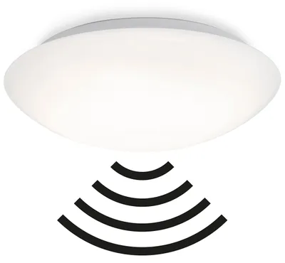 Productafbeelding van LED-inbouwspot met sensor, IP44, 20W, 2000 lm, 4000 K, diameter 40 cm, wit, met 360° bewegingsmelder en daglichtsensor