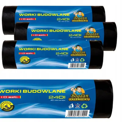 Produktbild von Bogdan Przemocny 3er Set Müllsäcke 240L 3x10 Stk. Strapazierfähige Müllbeutel Mülltüte Bausäcke Bauschuttsäcke Schwarz - universell für Abfallbehälter