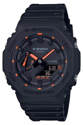 Produktbild von CASIO G-SHOCK GA-2100-1A4ER Classic Herren Uhr Schwarz/Orange