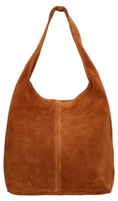Immagine prodotto di Borsa a tracolla da donna, in ecopelle scamosciata, modello Valeria, design elegante e versatile, prodotta in Italia