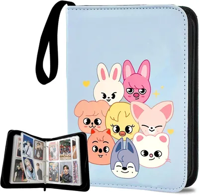 Productafbeelding van S-Kids verzamelkaartenalbum, fotokaartenhouder voor 400 fotokaarten, S-K-Z00 verzamelalbum, K-pop fotokaartenhouder, S-Kids merchandise, cadeau