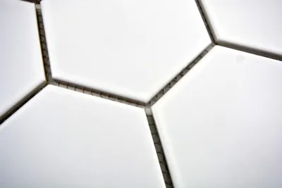 Produktbild von Handmuster Mosaik Fliese Keramik Hexagon weiß matt Küche Fliese WC Badfliese MOS11F-0111_m
