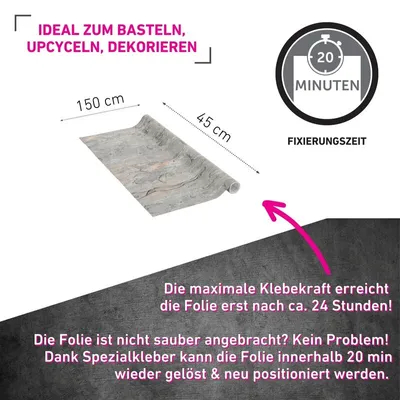 Produktbild von Klebefolie Steinoptik - 45x150cm