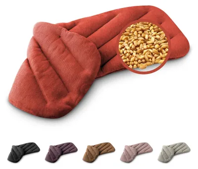 Image de Solidchoice - Coussin chauffant pour micro-ondes, 50 x 20 cm, en 100 % coton et blé biologique