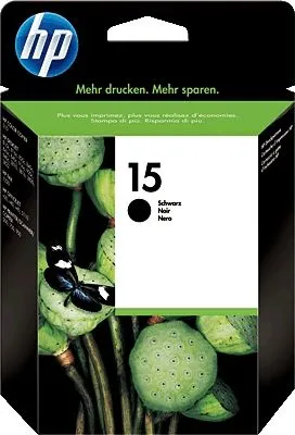 Produktbild von HP 15 Schwarz Original Tintenpatrone groß, Schwarz, Tinte auf Pigmentbasis, 1 Stück(e), 500 Seiten