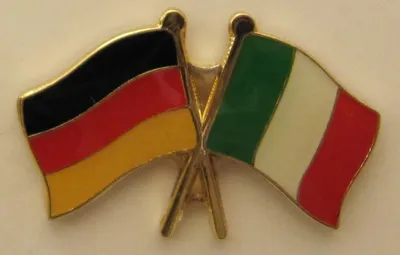 Produktbild von Italien / Deutschland Freundschafts Pin Anstecker Flagge Fahne Nationalflagge