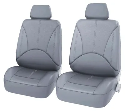 Imagen del producto de Fundas de asiento delanteras para coche, fabricadas en cuero sintético (PU), juego de 2