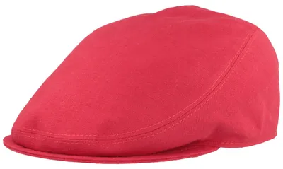 Bullani knautschbare Schiebermütze Flatcap aus 100% Leinen in rot