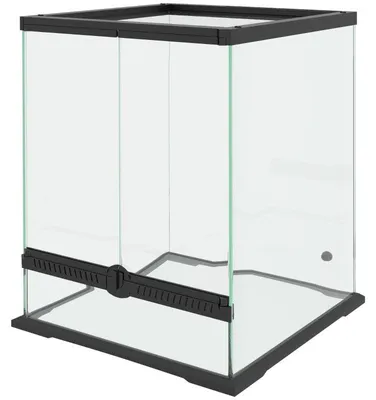 Zdjęcie produktu dla Terrarium dla gadów, pojemność 120 litrów - terrarium szklane | Kolor: czarny | Wymiary: 45x45x60 cm
