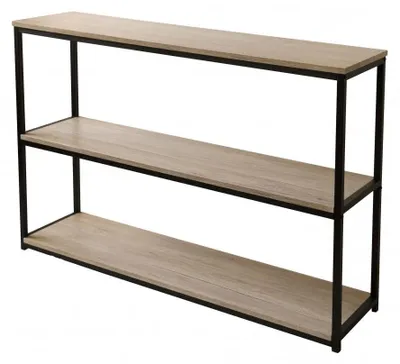 Image de Bibliothèque 3 étagères - L 120 x l 30 x H 80 cm - Noir