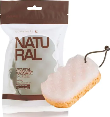 Obrázok produktu pre SUAVIPIEL NATURAL, Špongia do kúpeľa, Béžová, Biela, 1 kusov