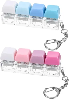 Obrázek produktu pro Hračky "Fidget" ve tvaru klávesnice pro dospělé - sada 2 kusů - přívěsky na klíče ve tvaru klávesnice, každá v jiné barvě