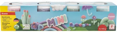 Obrázok produktu pre EBERHARD FABER Modelovacia hmota Mini, 4 pastelové farby, 4 x 140 g