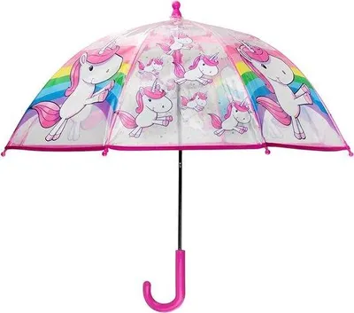 Produktbild von Famanu Regenschirm Premium - Transparent mit Einhorn-Motiv