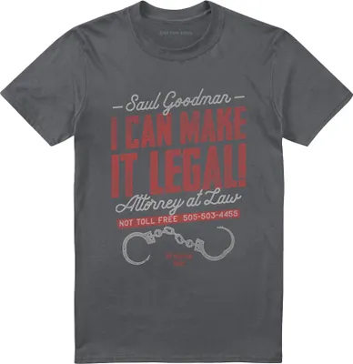 Produktbild von Breaking Bad - "I Can Make It Legal!" T-Shirt für Herren/Damen Uni TV20859 (4XL) (Holzkohle)