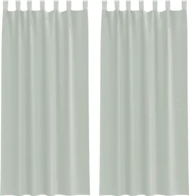 Produktbild von vidaXL Voile Vorhänge mit Stangentaschen 2 Stk. Hellgrau