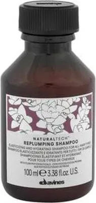 Produktbild von Davines Natural Tech Replumping Shampoo schützendes Shampoo für trockenes und sprödes Haar 100 ml