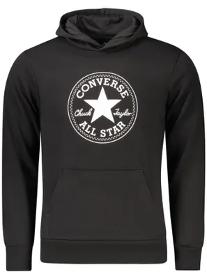 Produktbild von Stylisches Kinder-Hoodie Schwarz mit Tasche und Logo-Print