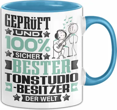 Produktbild von Tonstudio-Besitzer Geschenk Lustiger Spruch für Tonstudio-Besitzer Geschenkidee Bester Tonstudio-Besitzer Der Welt (Blau)