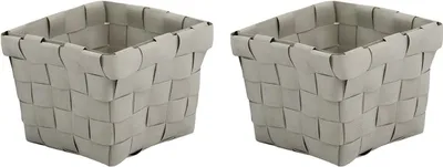 Produktbild von MSV Körbchen PP 10X10X7,5 cm taupe 2er Set