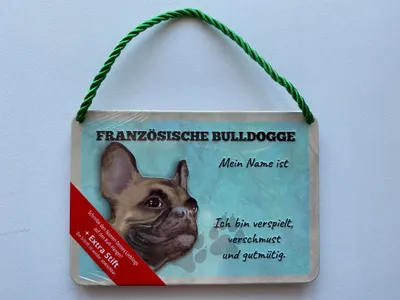 Produktbild von Kulthänger Blechschild Französische Bulldogge KH-PET008