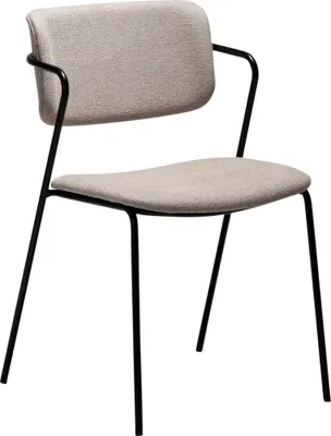 Immagine prodotto di (Set di 2) Sedia da pranzo Zed Dan-Form con braccioli Bouclé grigio chiaro.