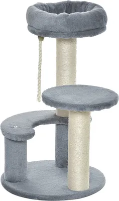 Zdjęcie produktu dla Pawhut PawHut drzewko do wspinaczki drzewko do zabawy legowisko dla kota drapak dla kota szary D30-202