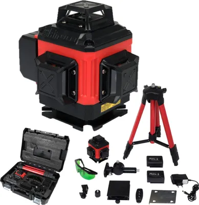 Obrázek produktu pro 16řádkový 4D křížový laser 360° zelený do 25 m, s plošinou