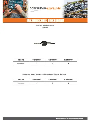 Produktbild von Bohrer ERSATZTEIL Für Reibahle Durchmesser 4