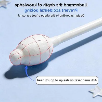 Productafbeelding van Hondenwattenstaafjes met pompoenkop, 336 stuks: ideaal voor oor-, oog- en wondverzorging bij huisdieren