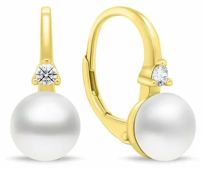Immagine prodotto di Delicati orecchini placcati oro con perle EA955Y