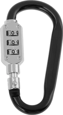 Produktbild von Kombinationsschlösser, 3-stellige Zahlenkombination D-Ring Clip Verriegelung, 42mm D-Typ Vorhängeschloss für Motorrad Fahrrad, Schwarz