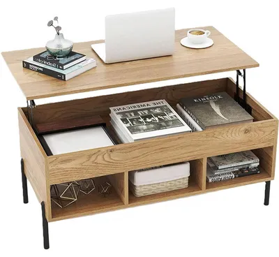 Obrázek produktu pro Konferenční stolek s rozkládací deskou MY43209QDDE, 100 x 50 x 45 cm, přírodní