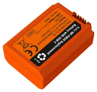 Produktbild von Rollei NP-FW50 Sony, Sony, 1250 mAh, 7,7 V, Lithium-Ion (Li-Ion)