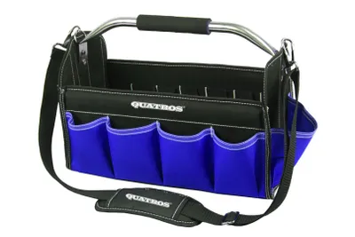 Image de Sac à outils 405 × 300 × 195 mm, pliable avec bandoulière - QUATROS QS51375A