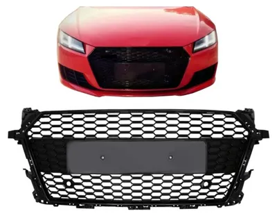 Imagen del producto de Rejilla central para el radiador, estilo Audi TT FV 8S, años 2015-2017, diseño RS, color brillante.