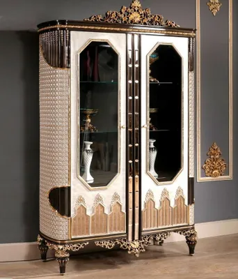 Immagine prodotto di Vetrina classica Vetrine in legno Vetrina di design con ante in vetro
