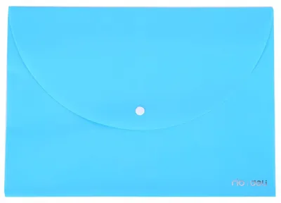 Produktbild von DELI Dokumentenhülle A4 mit Verschluss blau horizontal