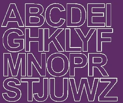 Produktbild von Selbstklebende Buchstabenaufkleber, 4,5 cm, lila, matt