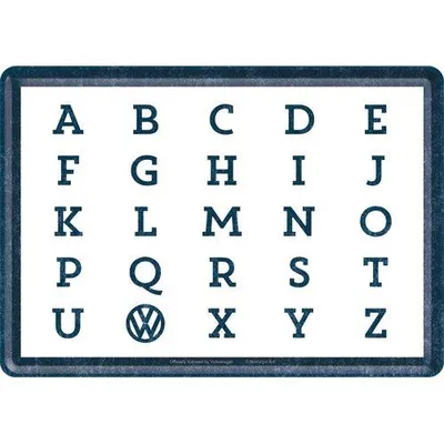 Zdjęcie produktu dla Nostalgic-Art - Blechpostkarte - Volkswagen - VW - ABC