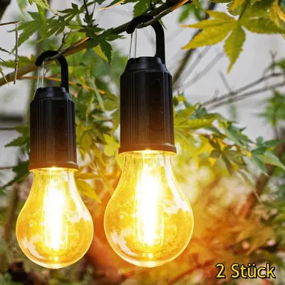 Produktbild von 2er Campinglampe Wiederaufladbar,Camping Laterne,400 mAh,100 lm,3 Lichtmodi,10+Std.Betriebsdauer Wasserdichte