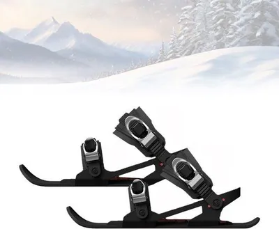 Produktbild von Kleiner Skischuh - Kurzschuh - Kinder-Skischuh - Mit Aufbewahrungstasche - Ski-Outfit - Sohlenbreite 1,1 cm - Einheitsgröße (30-38) - Ideal für Anfänger, Kinder und Skifreunde - Schwarz