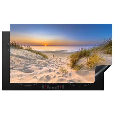 Obrázok produktu pre KitchenYeah® Kryt na varnú dosku duna - západ slnka - horizont - pláž - tráva, 91x52cm, kuchynská dekorácia, keramický kryt na varnú dosku, krycia doska na varnú dosku