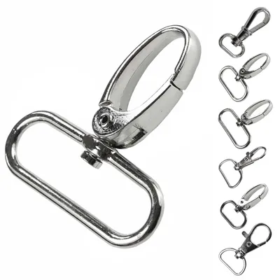 1 Bolzen-Karabiner Karabinerhaken silber 38x45 mm