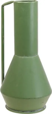 Produktbild von Dekovase aus Metall mit Henkel Vintage Stil für Trockenblumen