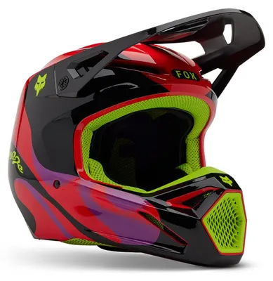 Immagine prodotto di Casco motocross FOX V1 Emotion, nero/rosso/giallo, XL (61/62)