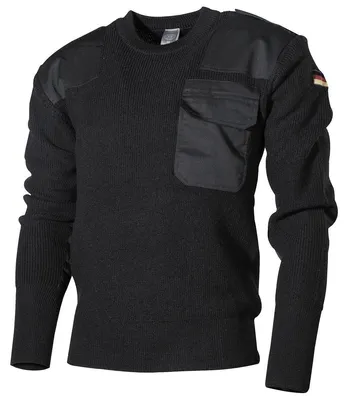Produktbild von Bundeswehr Pullover, mit Brusttasche, schwarz 50