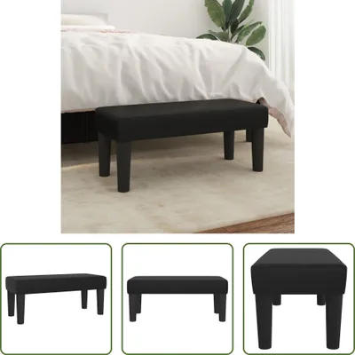 Obrázek produktu pro Lavice The Living Store černá 70x30x30 cm Imitace kůže