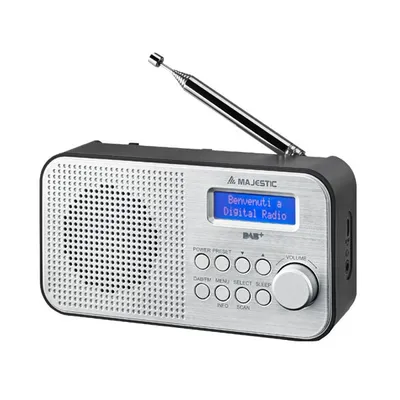 Image de New Majestic RT-194 DAB Portable Numérique Noir, Argenté