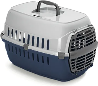 Produktbild von Moderna Transportbox Budget - Hundetransportboxen - Kunststoff - Blau / Grau - 49x32x30 cm